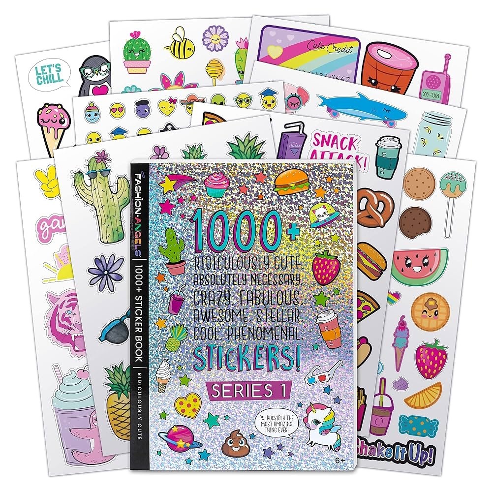 Fashion Angels 1000 Sticker Book with Holographic Cover 40 pages NEW